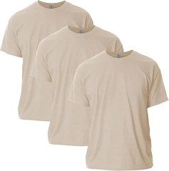 Gildan (5-pack) Bulk Solid Ultra Cotton Short Sleeve Blank Tee T-Shirt SAND