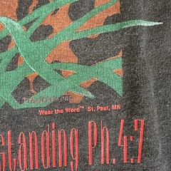 Vintage 1993 Tiger Parrot Nature Jesus T Shirt Therry Chatelian Phil. 4:7 XL