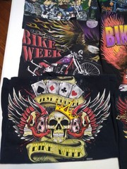 Lot Of 6 Men’s Size Large Black T-Shirts Biker Motorcycle With Damage