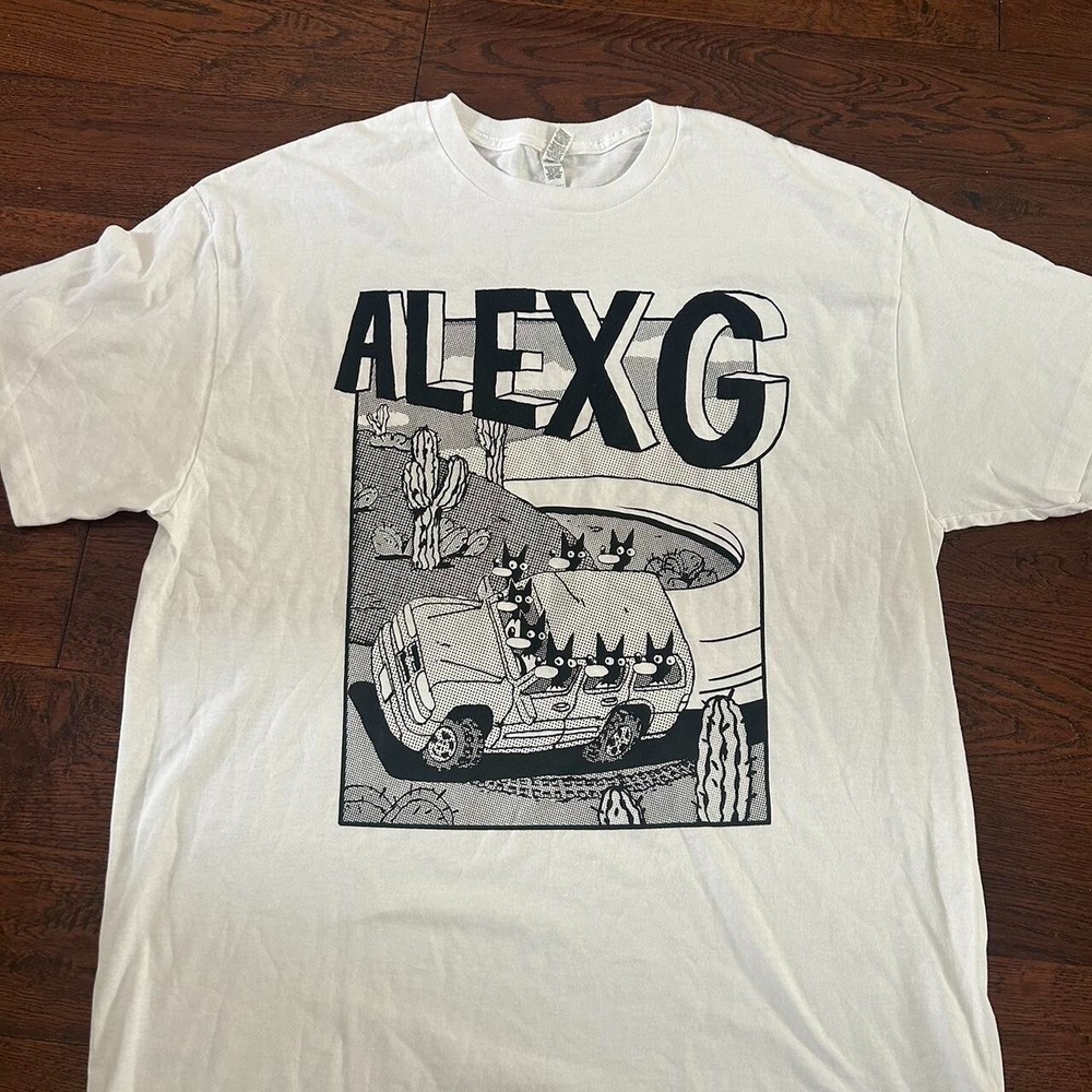 alex g cat graphic t shirt white color reprint unisex shirt AN51083