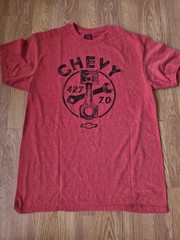 Chevy Men’s Tshirt M Engine Mechanic Tools 427 7.0 Graphic Shirt Retro Chevrolet