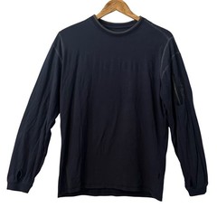 Kuhl Wildfibre Mens M Long Sleeve Shirt Navy Blue Organic Cotton Outdoor Hiking