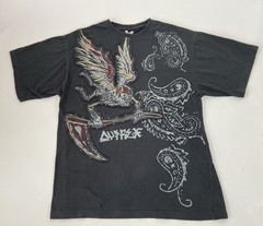 Avirex Men’s Size Medium Gray T-shirt Embroidery Y2K Grunge Skater
