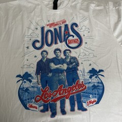 Jonas Brothers 2023 Los Angeles Dodger Stadium Concert T-Shirt White New Size XL