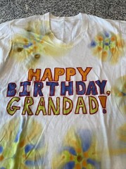 Vintage Happy Birthday Gradad Graphic T Shirt Homemade Single Stitch