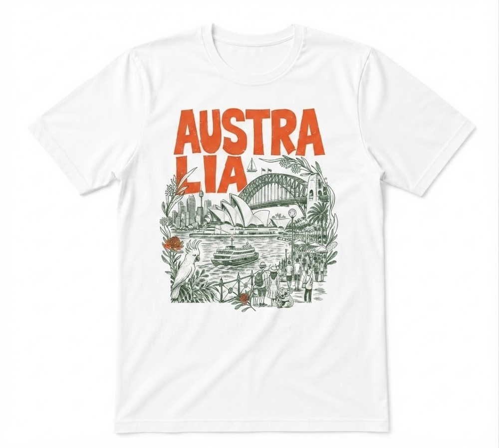 Austrailia Souvenir Lover Loving City Gift Unisex Tee White T-shirt