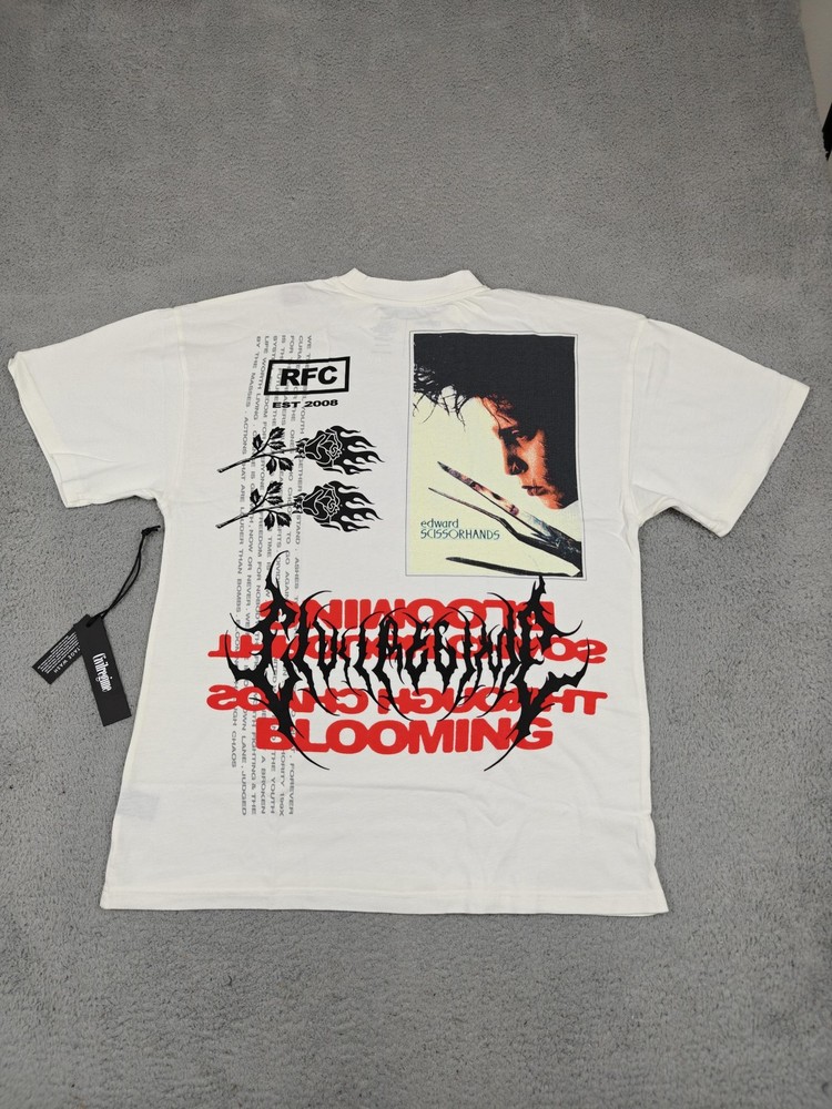 Civil Regime Edward Scissorhands Shirt Mens Medium Butter Oversized Graphic Tee