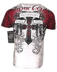 Xtreme Couture By Affliction Men’s T-shirt Carnivore Skulls Biker White S-4XL
