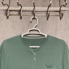 FREE FLY Shirt Men XL Green Henley Performance Bamboo Active Workout Gym Tee