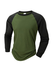 Mens Contrast Baseball Long Sleeve T Shirt Casual ToP 4 Colours UK