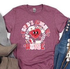 Cupid’s Favorite Nurse Shirt, Heart Nurse T-Shirt, Nurse Gift, Nurse Tee, Heart