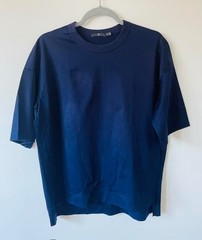 Uniqlo JW Anderson Women’s Navy Blue Supima Cotton Crew Neck T-Shirt Size S
