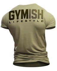091. Gymish Lifestyle Back design Funny Workout Gym T-Shirt for Men