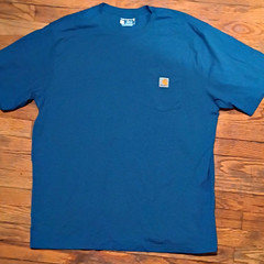 Carhartt Men’s XL T-Shirt Blue Heather Short Sleeve Loose Fit Pocket K87-M