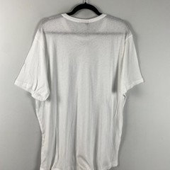 Buck Mason Costa Curved Hem T Shirt Mens XL White Short Sleeve Cotton Crew