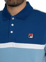 Fila Men’s Mattia Contrast Panel Polo Shirt, Blue