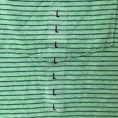 Roundtree & Yorke Men’s Shirt L Green Stripe Short-Sleeve Crew Soft-Washed NEW