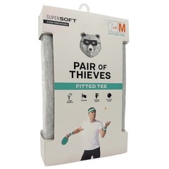 Pair Of Thieves Super Soft Cloud Comfortable Fitted 2pk Shirts Medium White Grey
