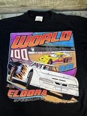 VTG 1998 World 100 Eldora Speedway Racing Tee USA Dirt Track Large
