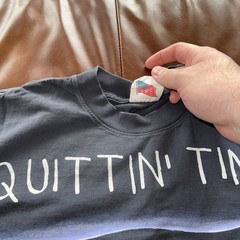 Official Zach Bryan 2024 The Quittin Time Tour Mens Medium T-Shirt Graphic Black
