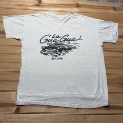 Vintage 90s La Gua Gua Rep Dom Dominican Republic Classic Car Art Shirt XL