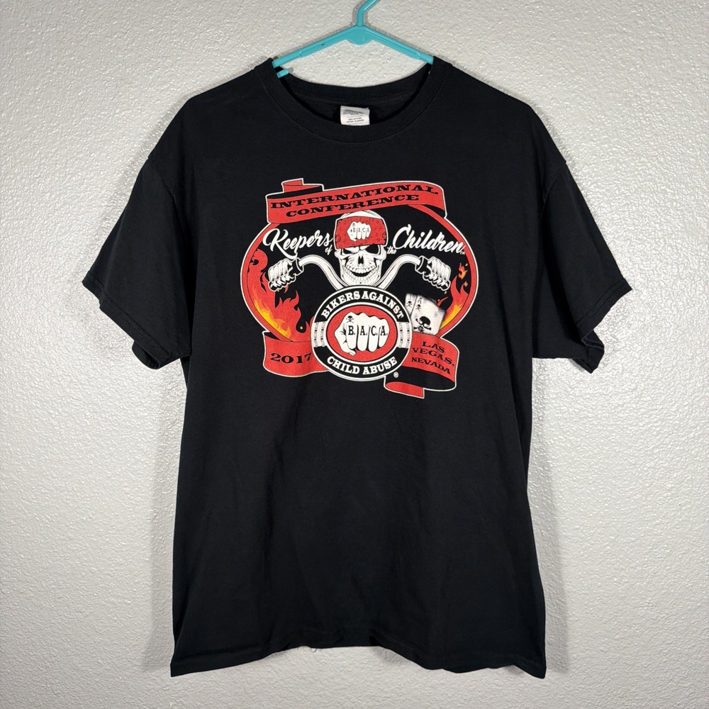 B.A.C.A. Bikers Against Child Abuse 2017 International Conference Shirt Large