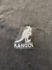KANGOL BORN BRITISH MENS BUTTON NECK T-SHIRT L Embroidered Logo Solid