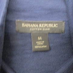 Banana Republic Long Sleeve Cowl Neck Shirt/Lightweight Sweater Blue Men Size M