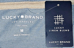 NEW LUCKY BRAND, MENS MEDIUM, LINEN-BLEND SHORT-SLEEVE POCKET🪩SHIRT-MSRP $44.50