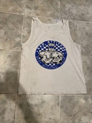 VTG 90s Bad Attitude Body Building Gym Tank Top Muscle Beach Single Stitch SZ M