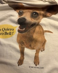 Vintage 90s Taco Bell Chihuahua Dog T-Shirt Yo Quiero Size L White