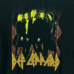 Def Leppard Band Graphic T Shirt Mens 4XL Black Rock Music Concert Logo Gildan