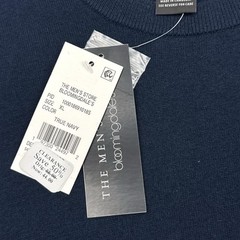 The Mens Store Bloomingdales Shirt Mens XL True Navy Cotton Cashmere Crewneck
