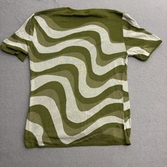 Mr P. Porter T Shirt Mens Large Green Knit Wavy Pattern Short Sleeve Italy