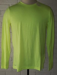Men’s Athletic Works Bright Yellow Long Sleeve Crew Driworks Crew T-Shirt Top