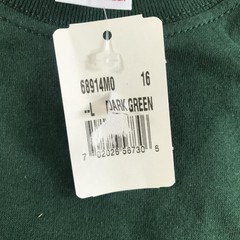 Vintage Russell Athletic Shirt Mens Large Forest Green Long Sleeve Crew Cotton