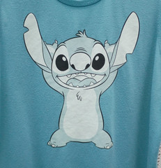 Stitch Disney Tank Top Blue Unisex Size Large Scoop Neck Poly/Rayon