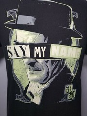 Breaking Bad Say My Name Heisenberg Mr White Men’s Black T Shirt Size Medium M