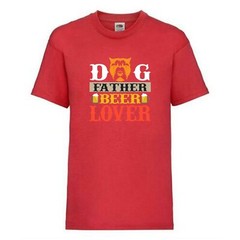 Dog Father Beer Lover Novelty T Shirt Various Colours And Sizes