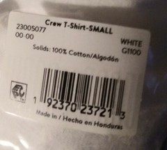 2 NEW George Long Length Crew Neck Mens Small white tee shirts 34 36 tag free