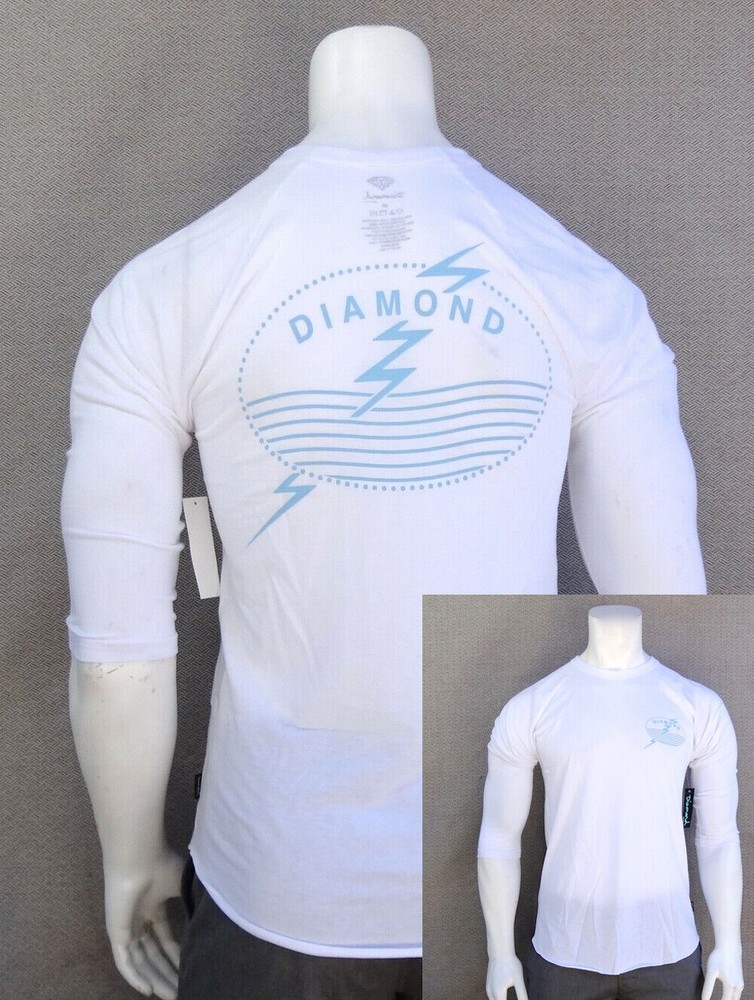 New Diamond Supply Co. Typhoon White Mens T Shirt 3/4 Raglan