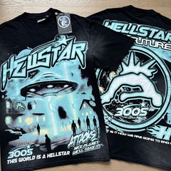 New Hell Studios star UFO spacecraft Men’s Cotton Short Sleeve T-shirt