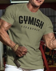 046. Gymish Lifestyle Funny Workout Gym T-Shirt for Men