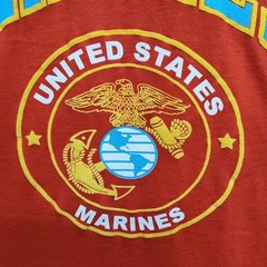NWOT Vintage United States Marines T Shirt Red Mens Large FOTL Heavy Cotton Y2K