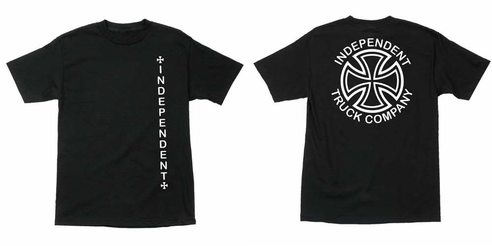 Independent Trucks Vertical Black Skateboard T-Shirt Reprint Graphic Shirt S-5XL