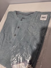 Surfside Supply Sean Ultra Soft Classic Henley Aqua Heather NWT MSRP $85 Large