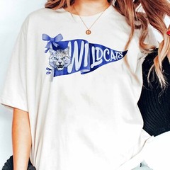 Custom Mascot Watercolor Pennants Flag, School Spirit Tee, Team Name T-Shirt