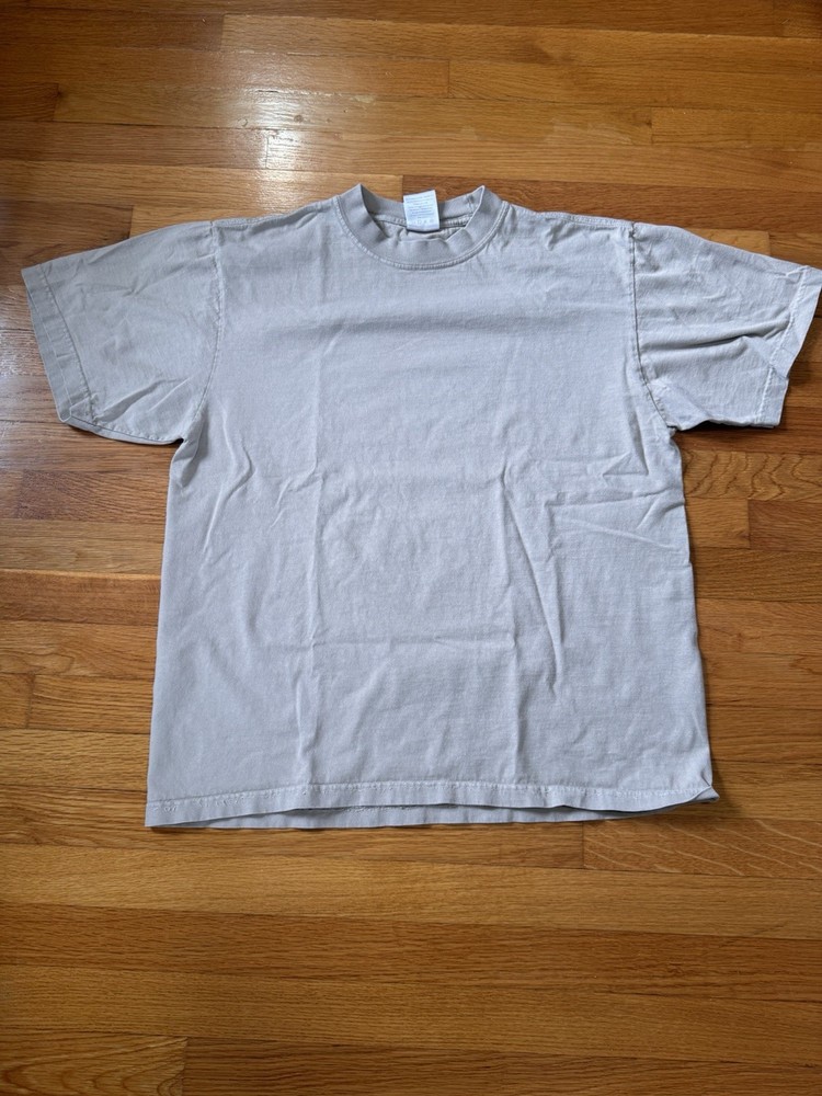 Shaka Wear Heavyweight Blank T Shirt Tan Size Large Made In USA 100% Cotton