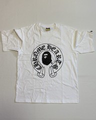 Bape x Chrome White Tee – Size Medium – Fits smaller