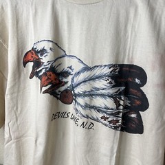 Vintage Jerzees T Shirt Devils Lake North Dakota Eagle Bird VTG 90s 1995 Sz XL